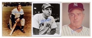 Joe DiMaggio Autographed 8x10 Photographs (3)